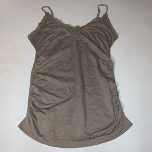 Women's Unbranded Brown Lace Trim Chemise Slip S